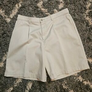Lee Khaki Shorts Womens 16 Pleated Mom Shorts‎ High Rise Retro Look